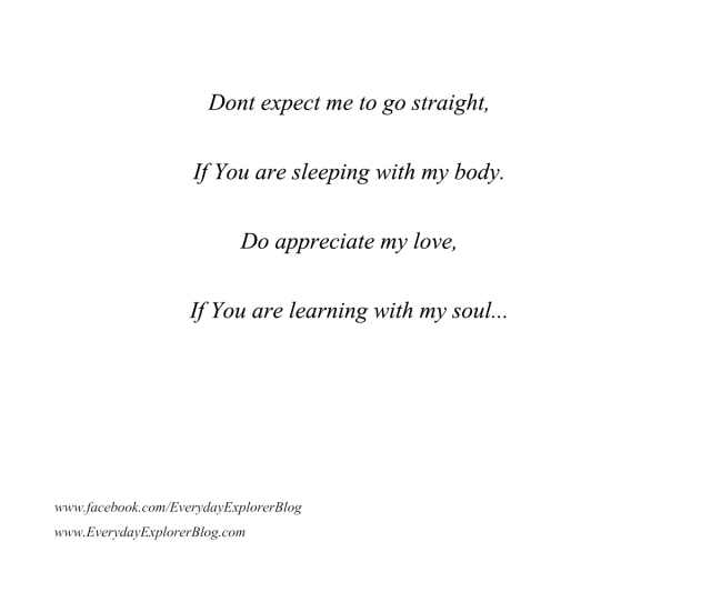 poetry - dont expect me to go straight